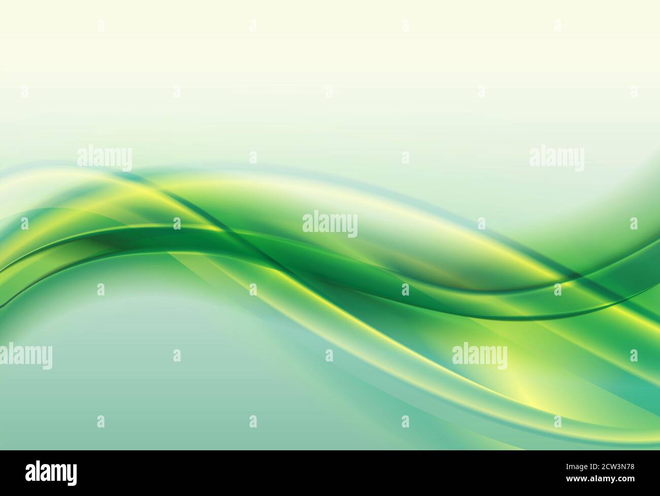 Abstract green background, elegant soft waves Stock Photo - Alamy