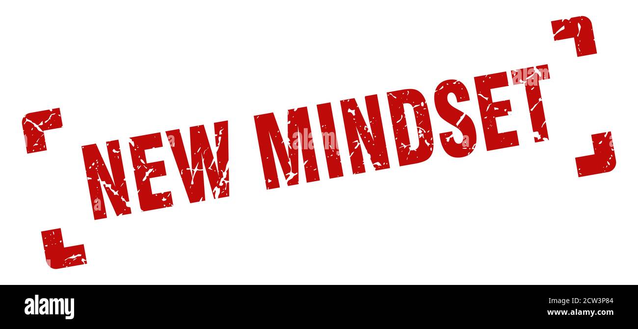 new mindset stamp. square grunge sign on white background Stock Vector ...
