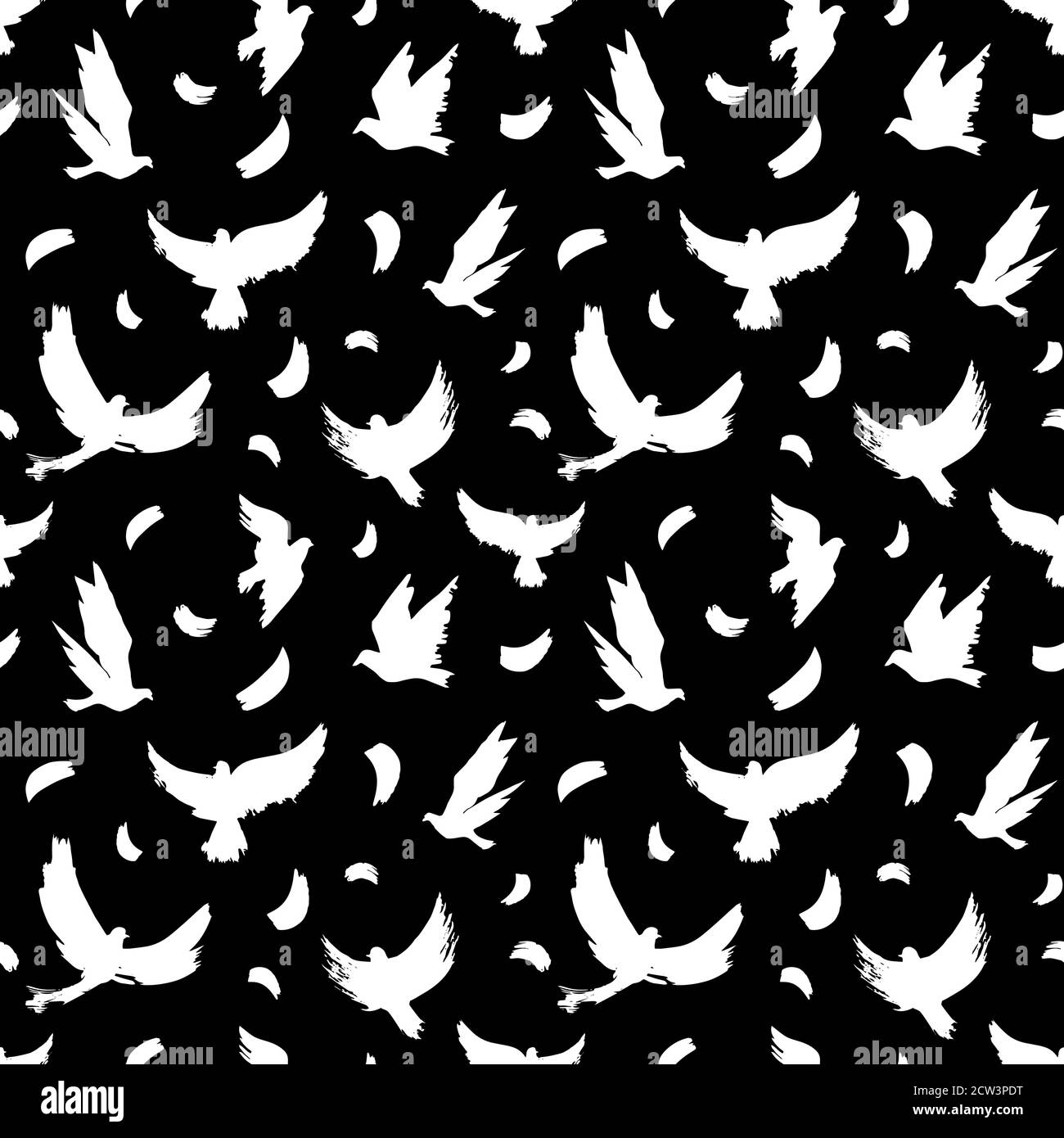 Vector seamless pattern of flying birds Stock Vector Image & Art - Alamy