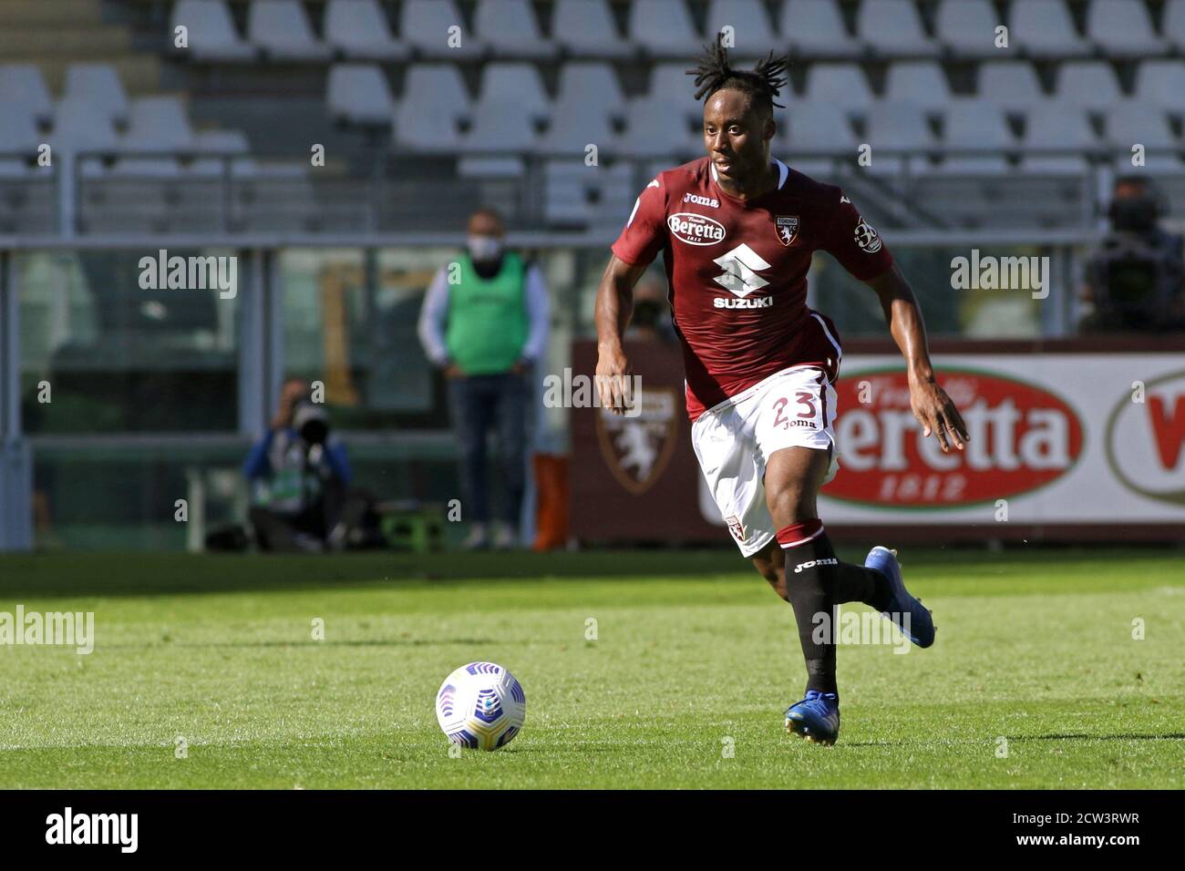 February 20, 2023, Torino, Piemonte, Italy: Olimpic Stadium Grande Torino,  20.02.23 Antonio Sanabria (9 Torino FC) celebrates the goal during the  Serie A match Torino FC v US Cremonese at Olimpic Stadium