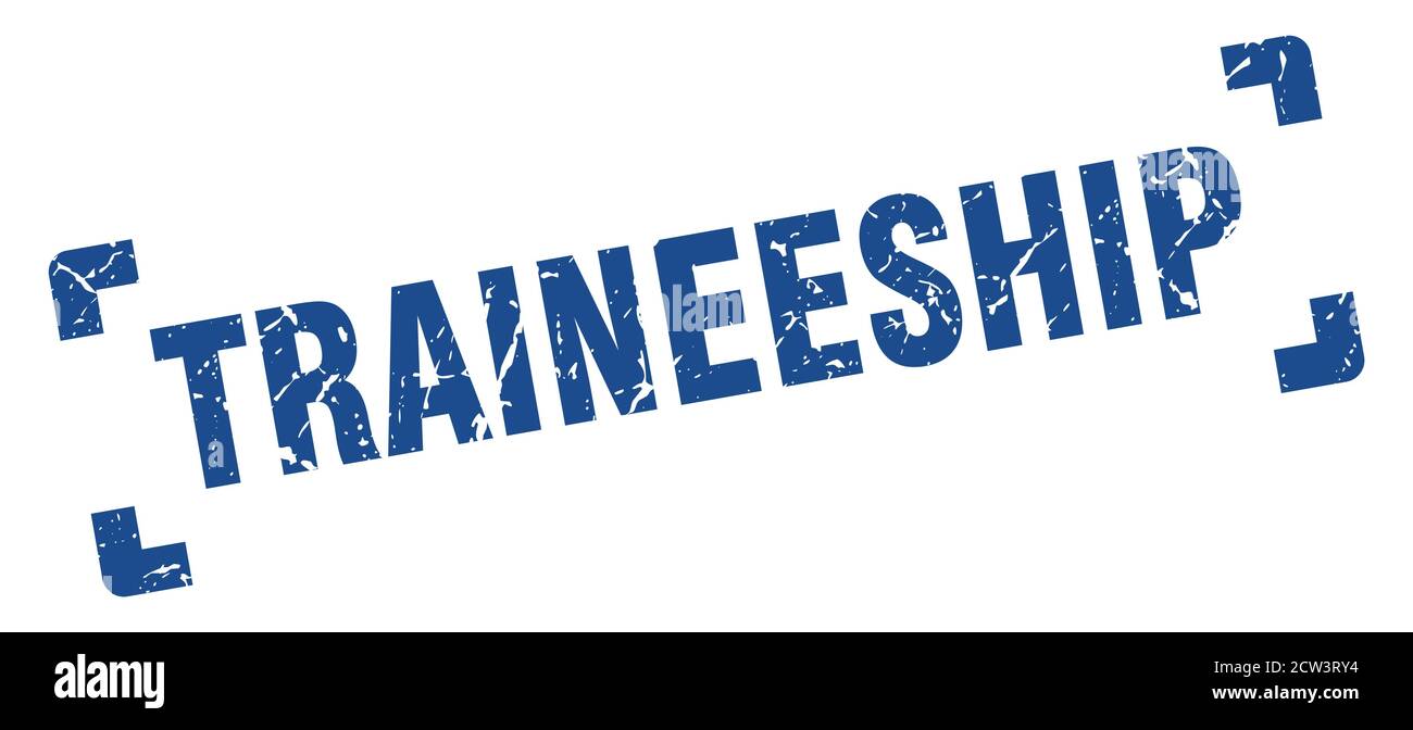 traineeship stamp. square grunge sign on white background Stock Vector
