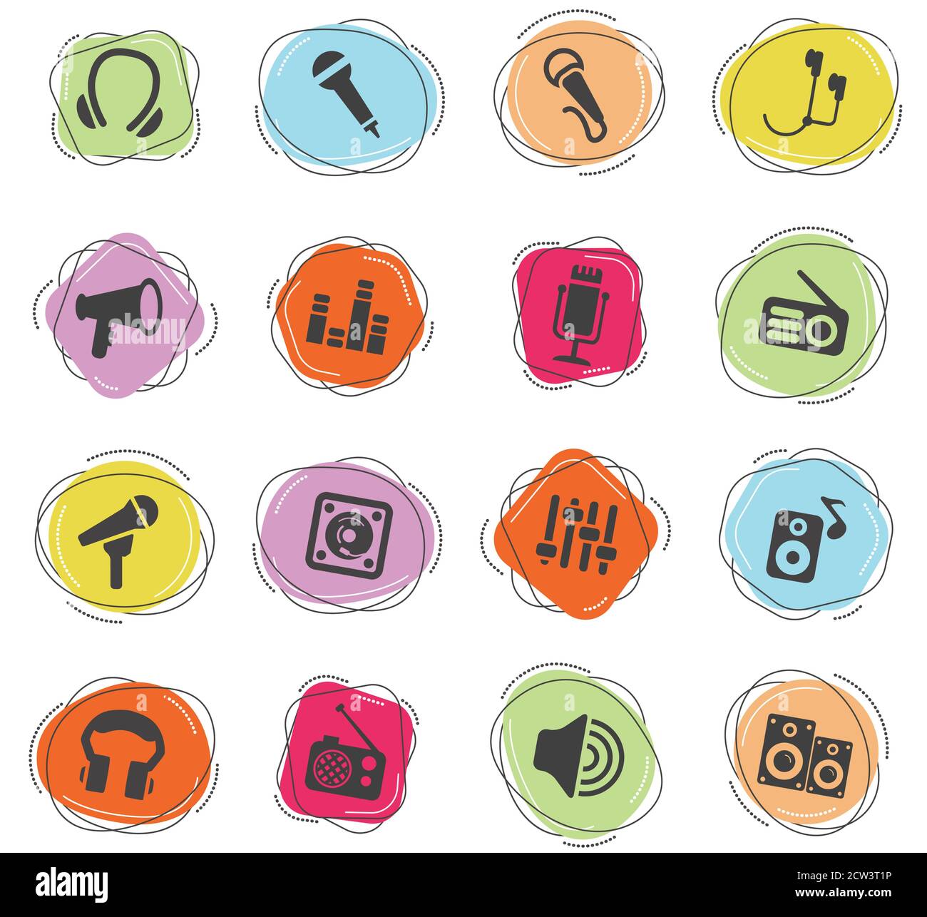 musical equipment icon set Stock Vector Image & Art - Alamy