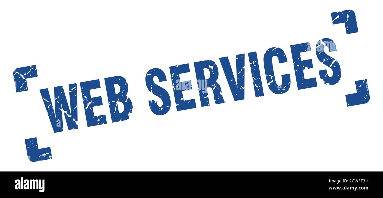web services stamp. square grunge sign on white background Stock Vector ...