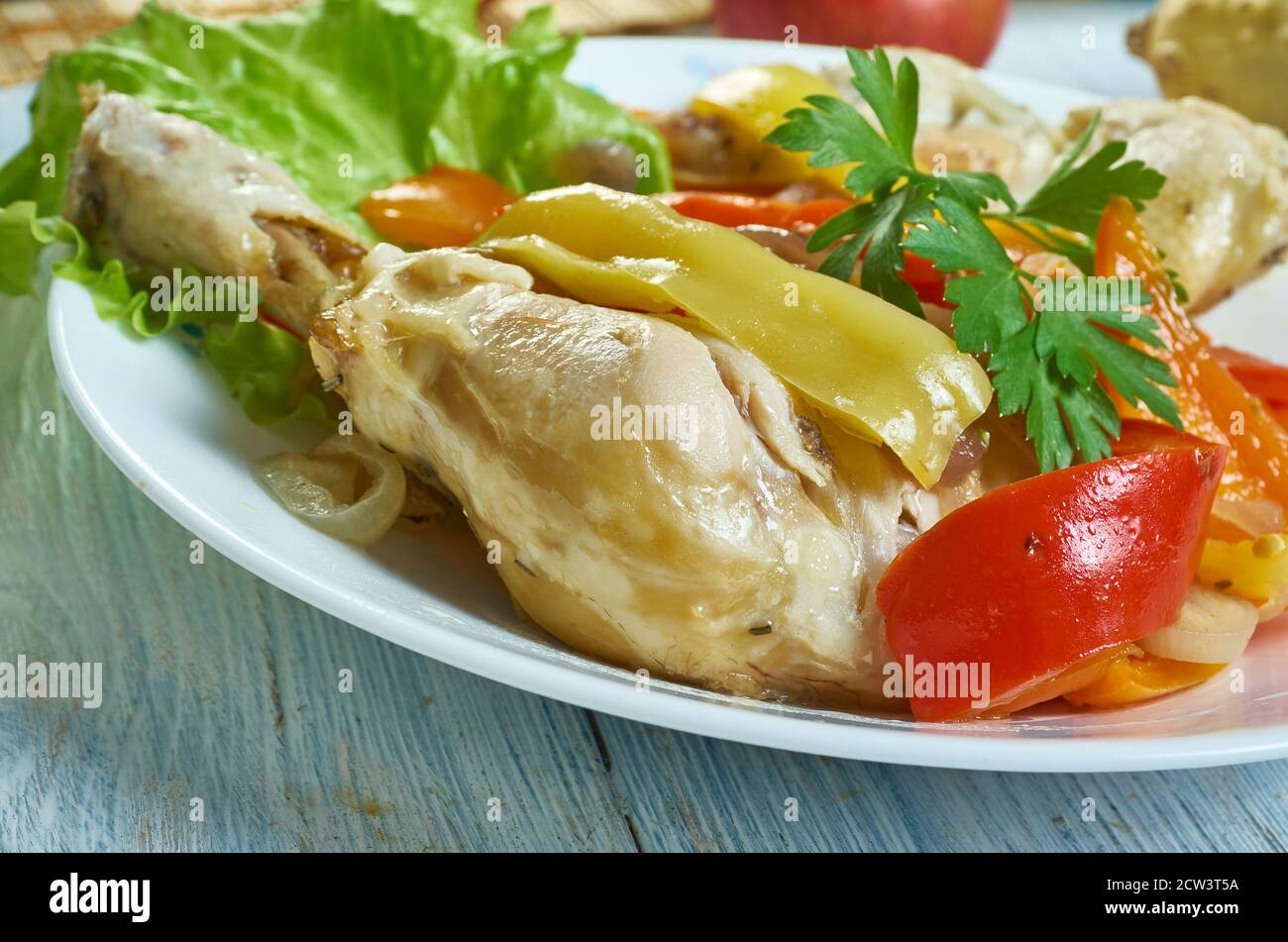 pollo con i peperoni alla romana