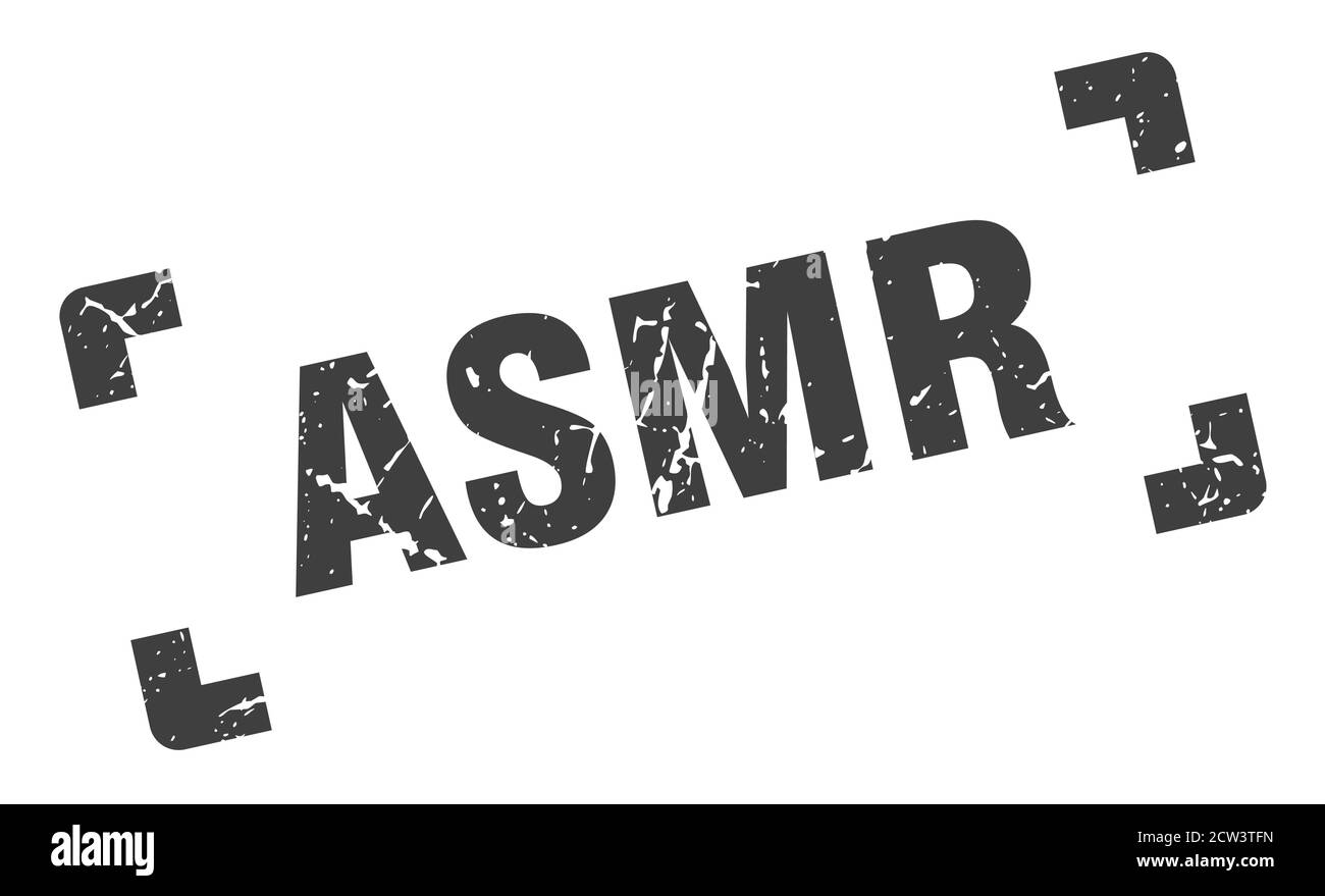 asmr stamp. square grunge sign on white background Stock Vector Image ...