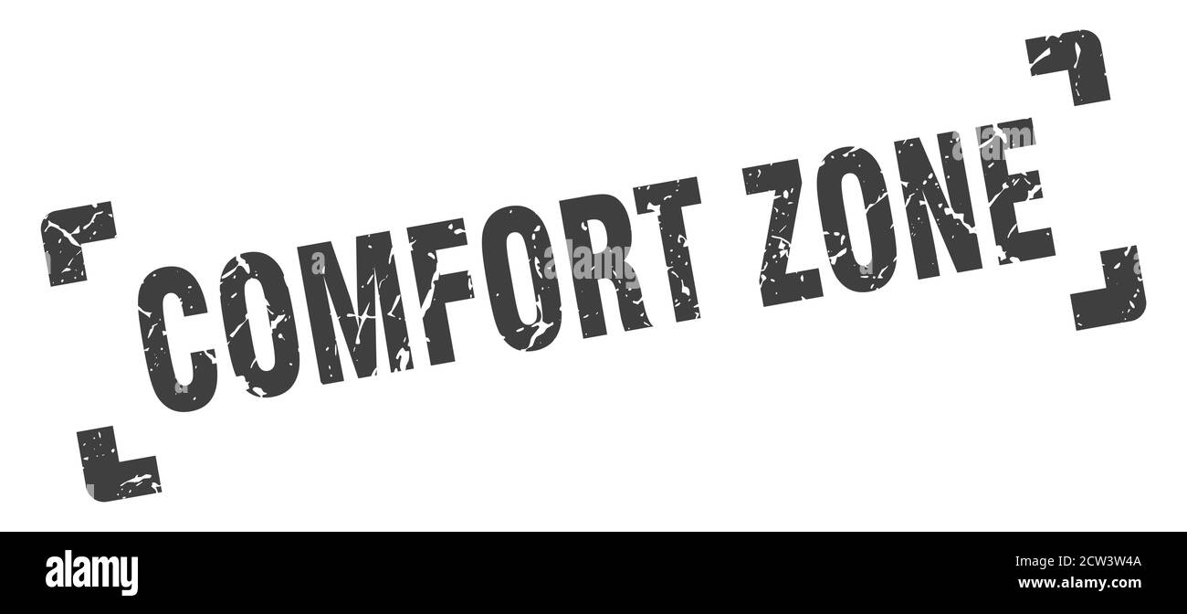 comfort zone stamp. square grunge sign on white background Stock Vector ...