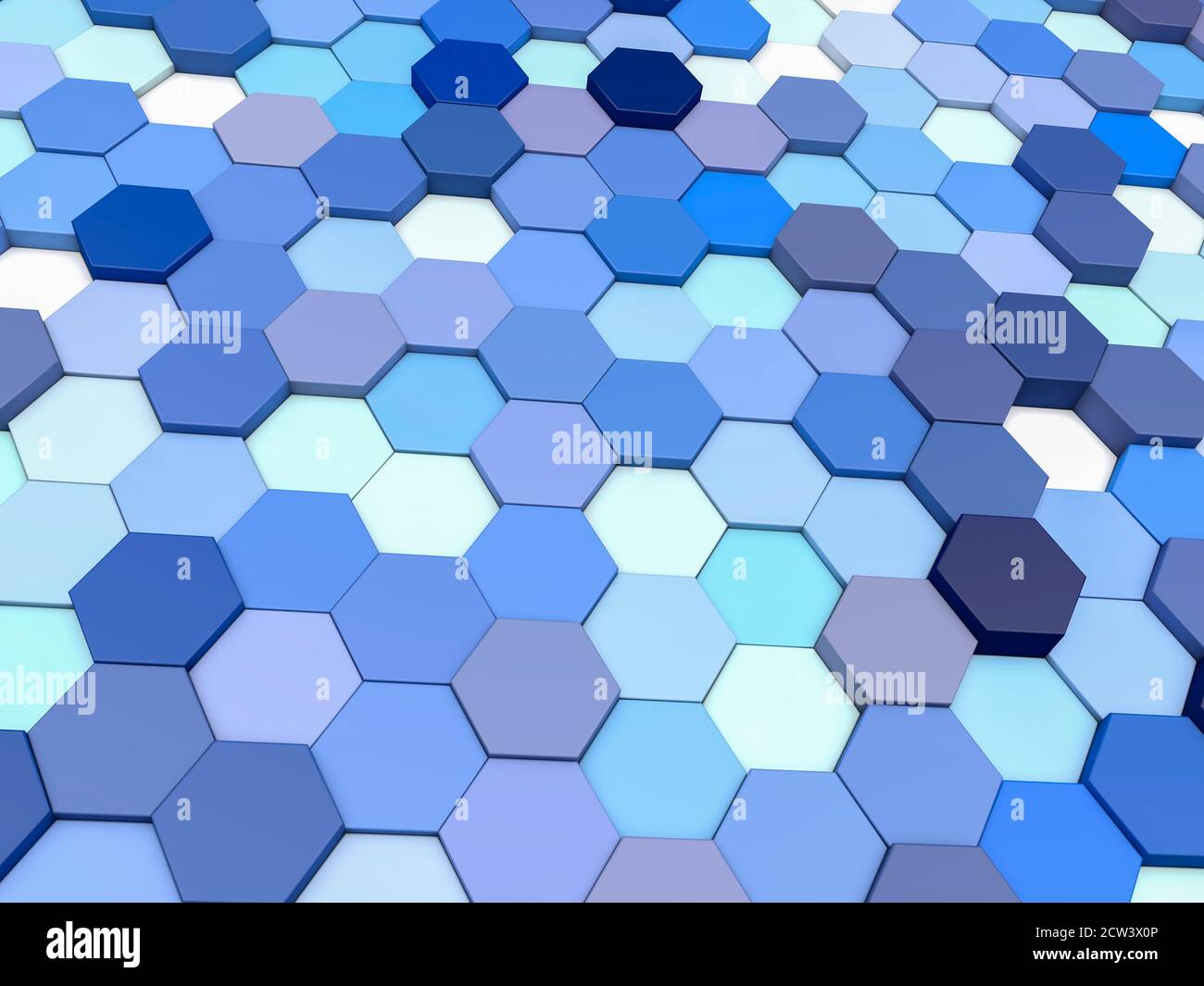 Abstract geometric background from hexagons. 3d render illustration ...