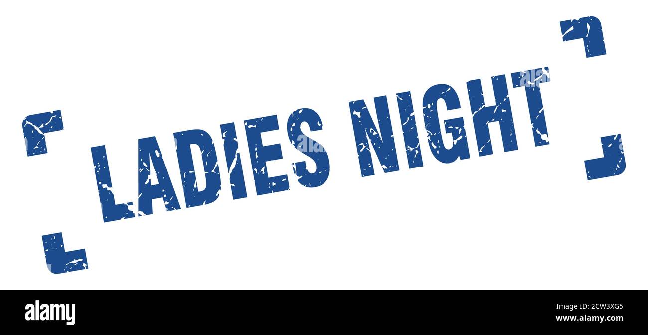 ladies night stamp. square grunge sign on white background Stock Vector ...