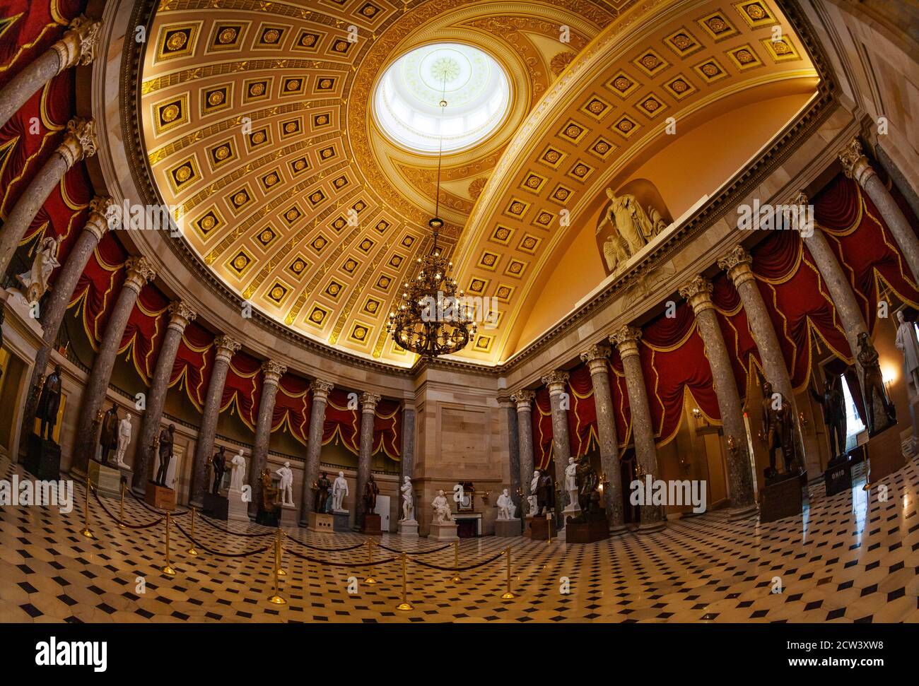 WASHINGTON, DC USA April 28, 2018 Interior of Statuary Hall in the US