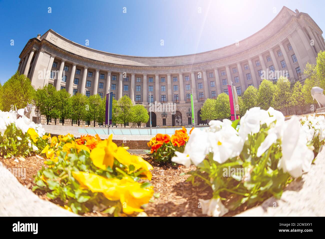 USA post office department building and house of General Counsel, Washington federal triangle, DC Stock Photo