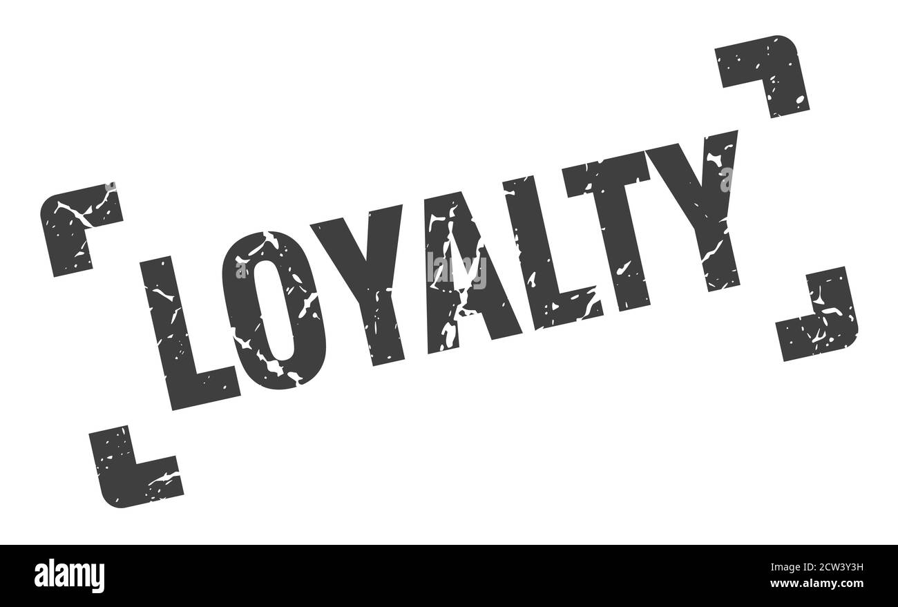 loyalty stamp. square grunge sign on white background Stock Vector ...