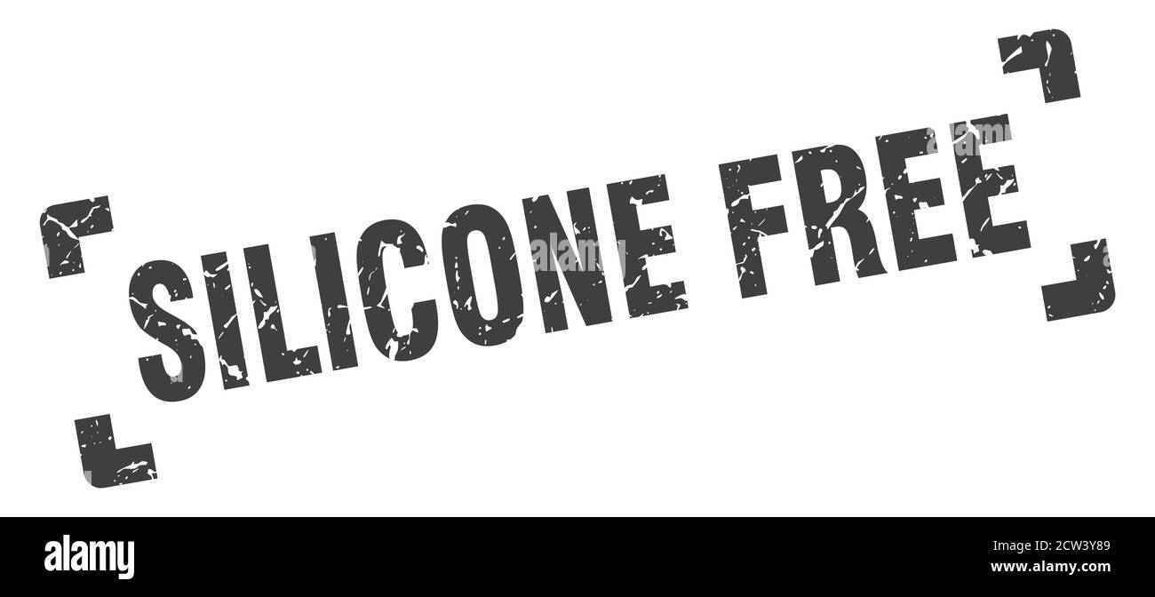 silicone free stamp. square grunge sign on white background Stock ...