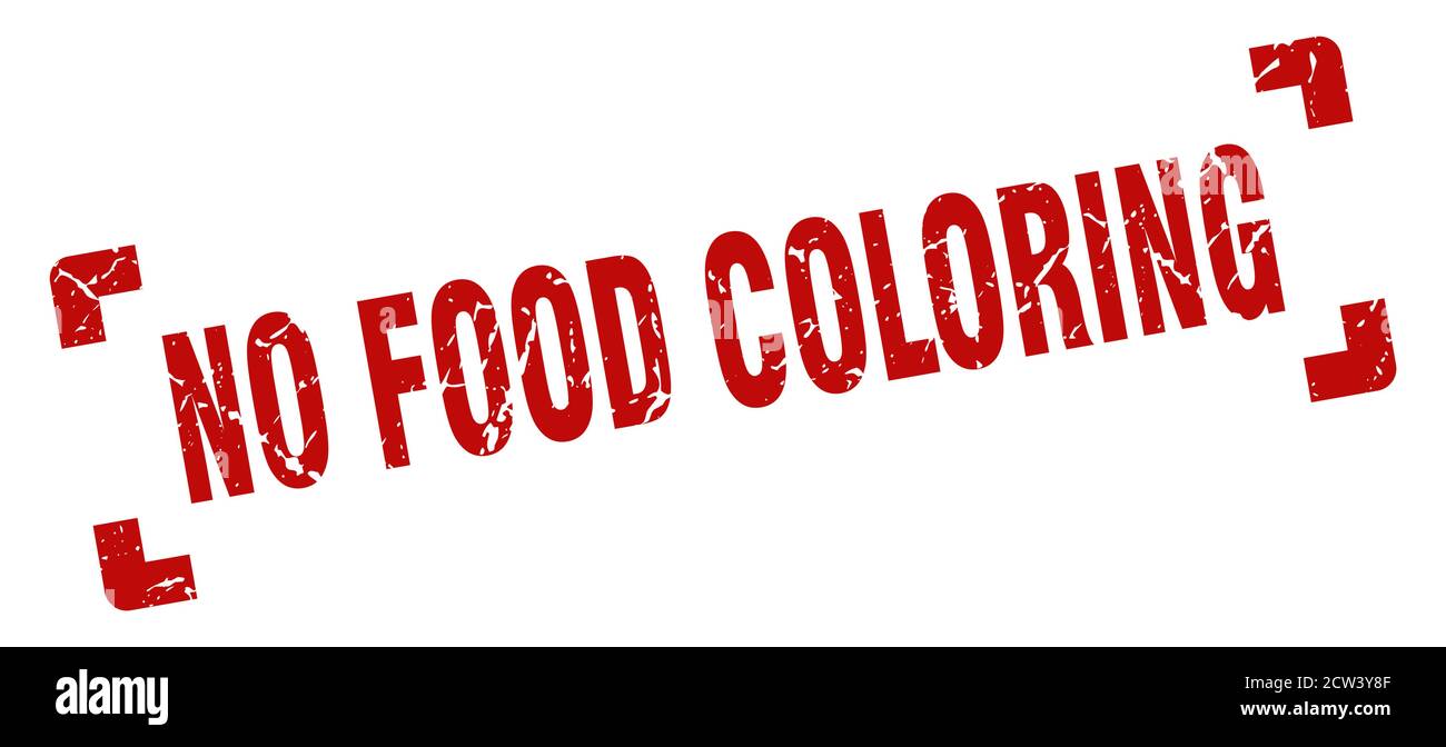 no food coloring stamp. square grunge sign on white background Stock Vector Image & Art - Alamy