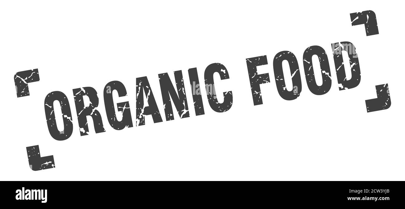 organic food stamp. square grunge sign on white background Stock Vector ...