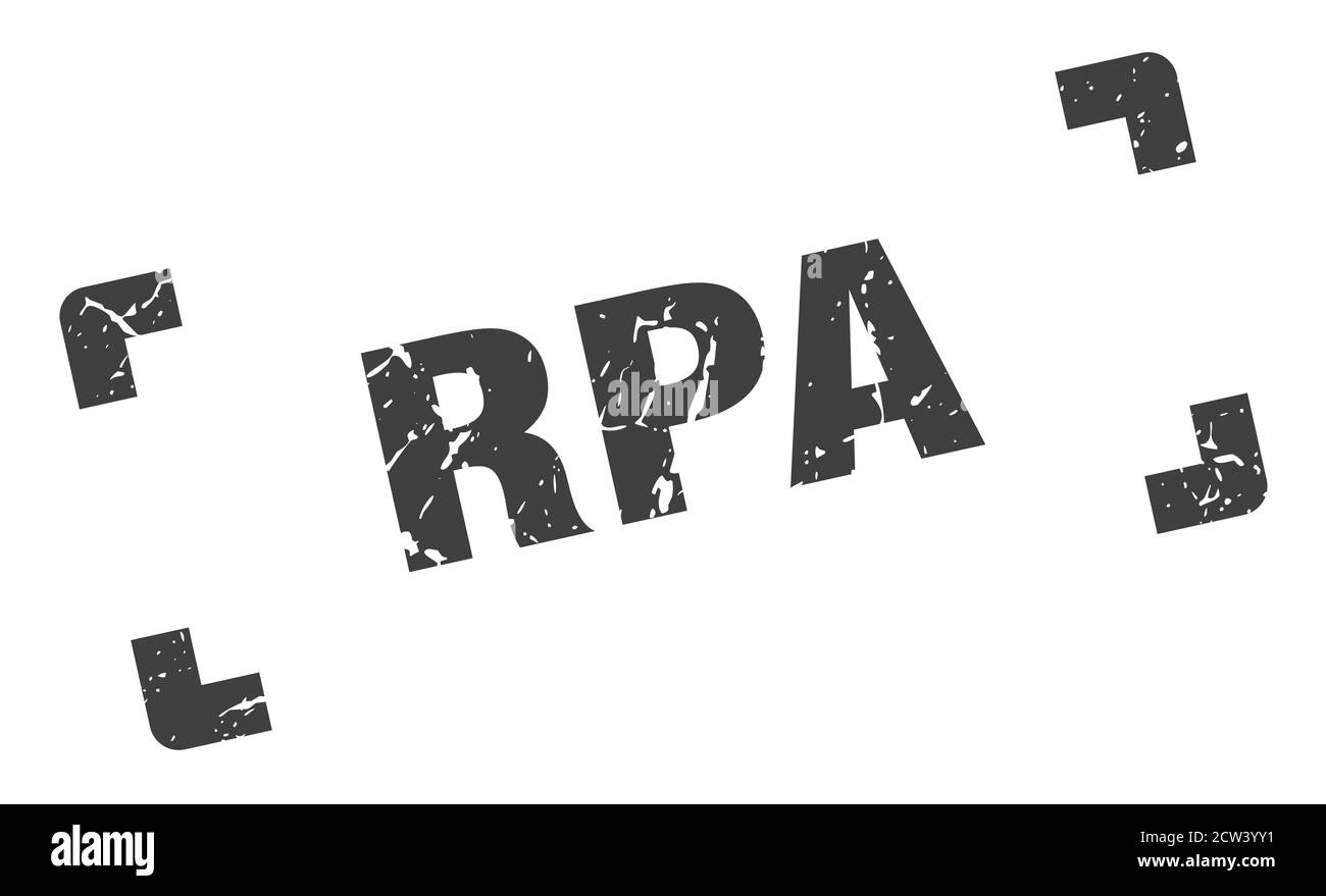 rpa stamp. square grunge sign on white background Stock Vector Image ...