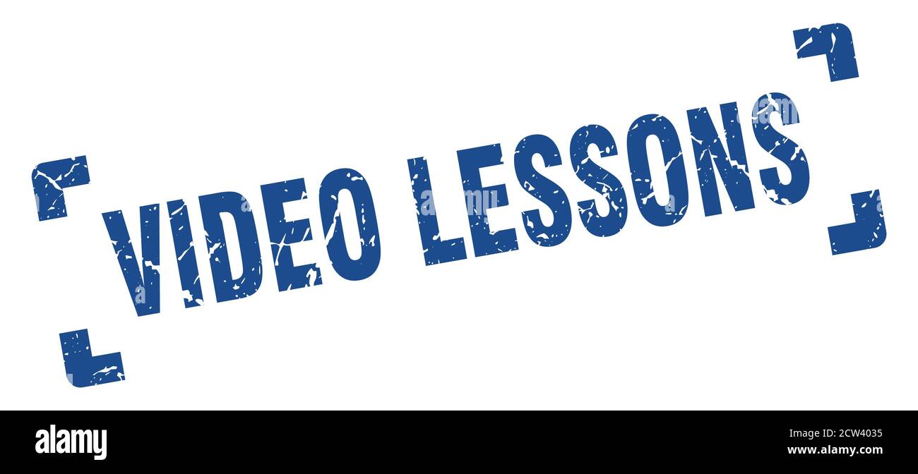 video lessons stamp. square grunge sign on white background Stock Vector