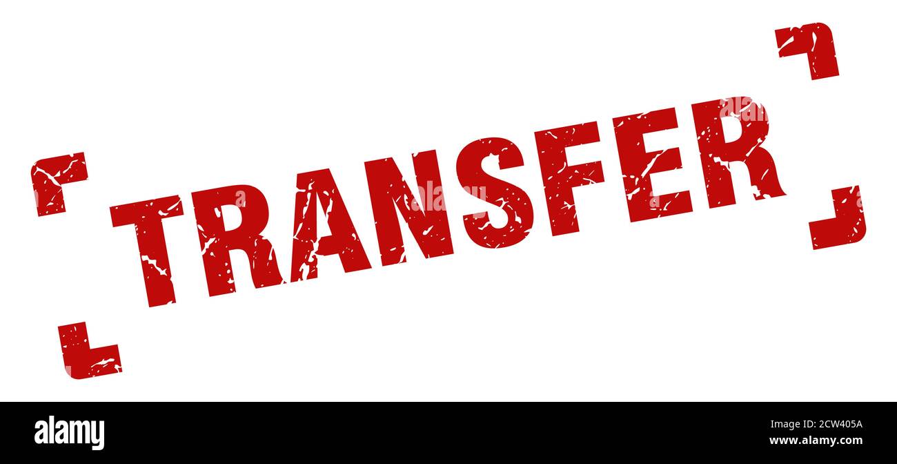 transfer stamp. square grunge sign on white background Stock Vector ...