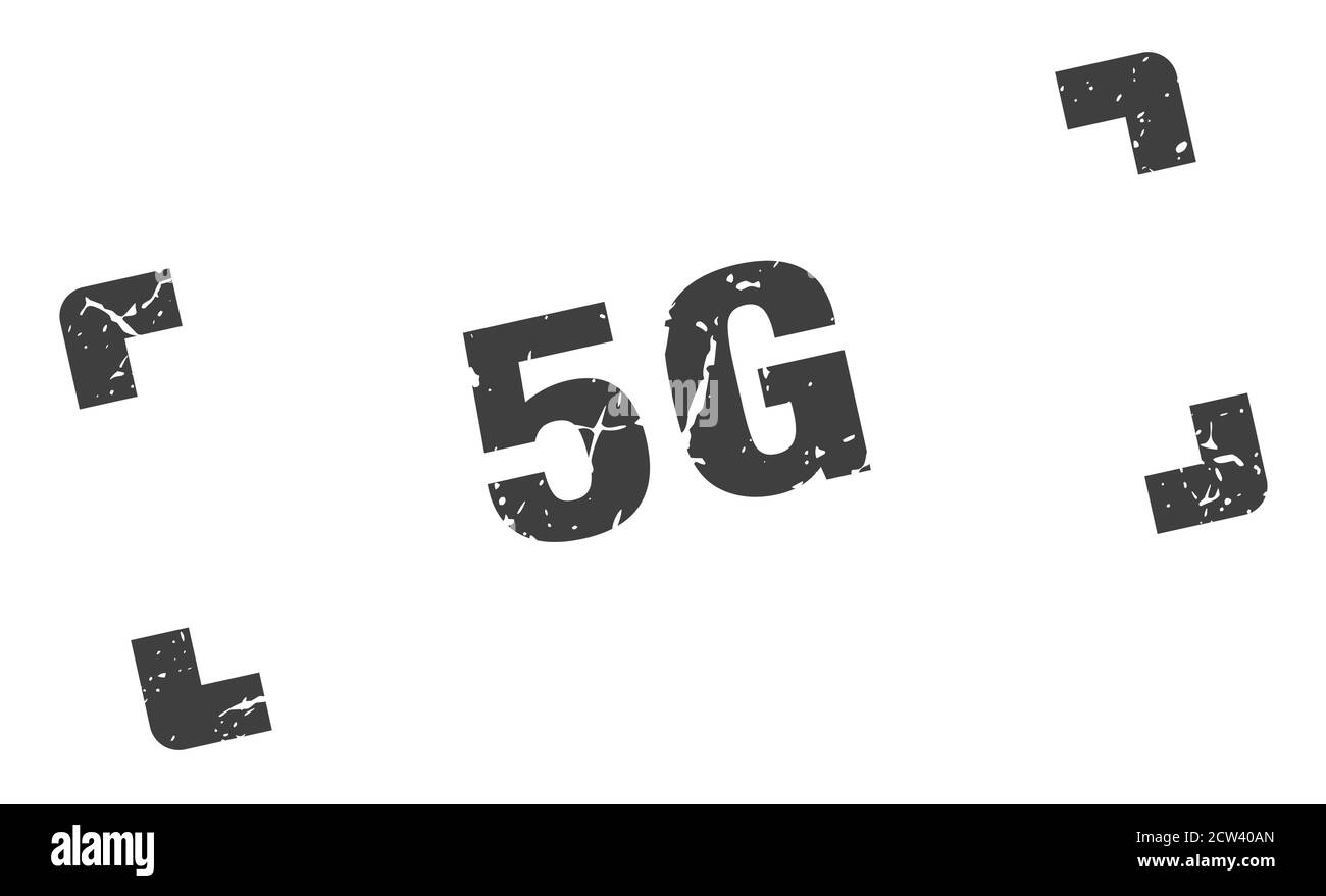 5g stamp. square grunge sign on white background Stock Vector Image ...