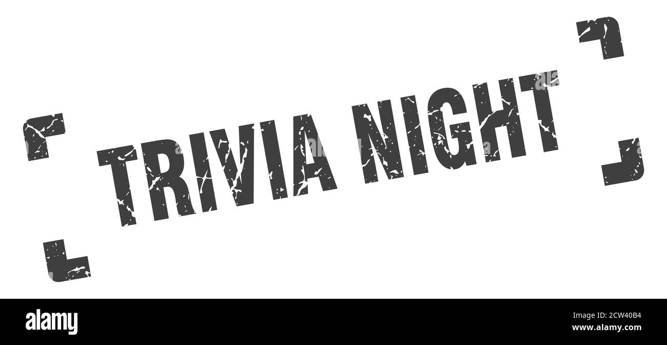 trivia night stamp. square grunge sign on white background Stock Vector