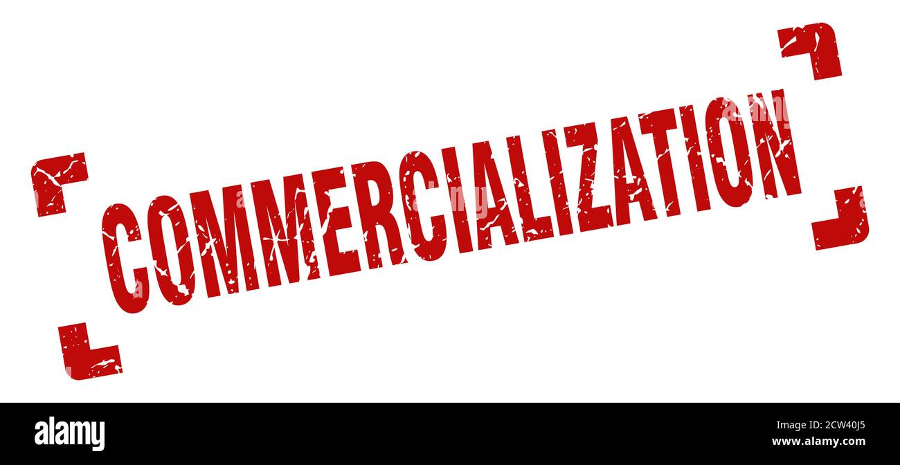 commercialization stamp. square grunge sign on white background Stock Vector