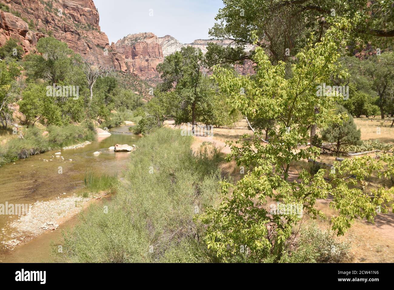 Springdale, UT. U.S.A. 8/12/2020. Zion National Park’s Virgin River ...