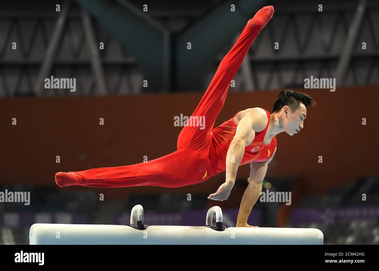 Zhaoqing China S Guangdong Province 27th Sep Zou Jingyuan Competes During The Men S Pommel Horse Final At The Chinese National Artistic Gymnastics Championships In Zhaoqing South China S Guangdong Province Sept 27