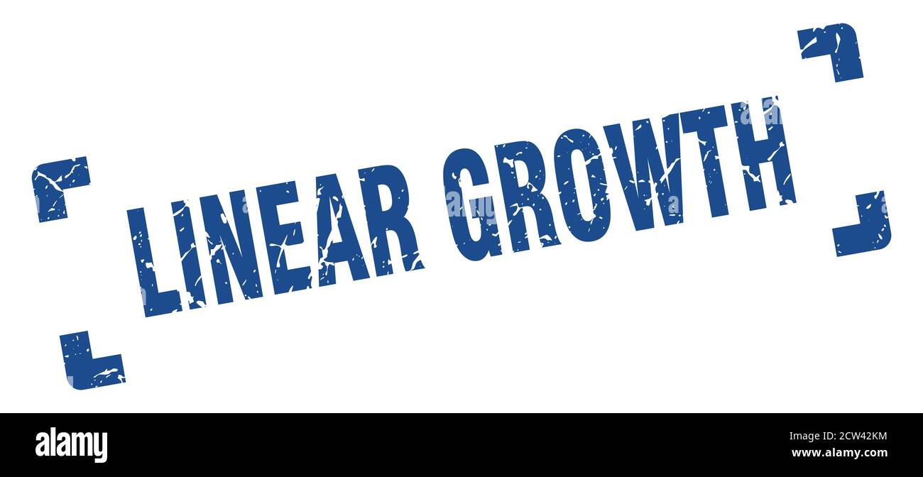 linear growth stamp. square grunge sign on white background Stock ...