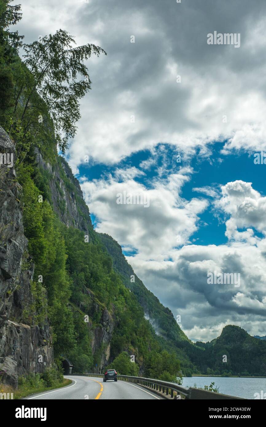 Road trip to Norway is always a spectacular scerery Stock Photo
