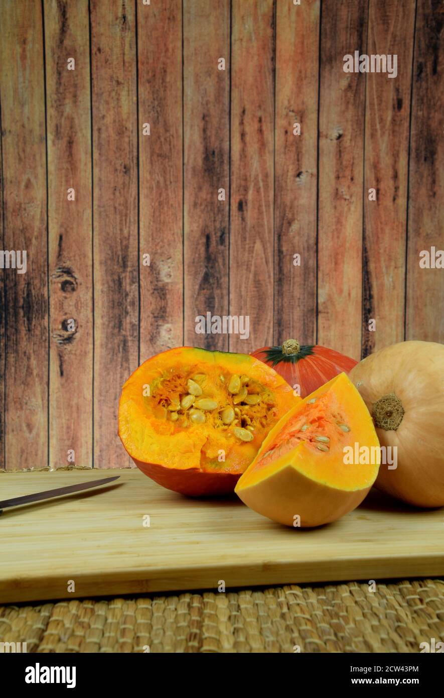 decorative mix of colored pumpkins Stock Photo - Alamy