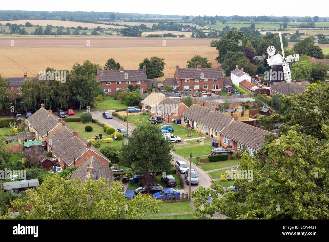 view of Bardwell in Suffolk, UK Stock Photo