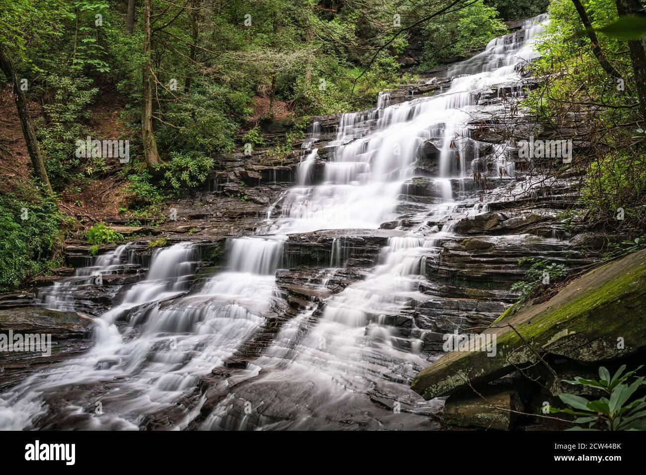 Minnehaha Falls, Rabun County, Georgia on Falls Branch. Stock Photo