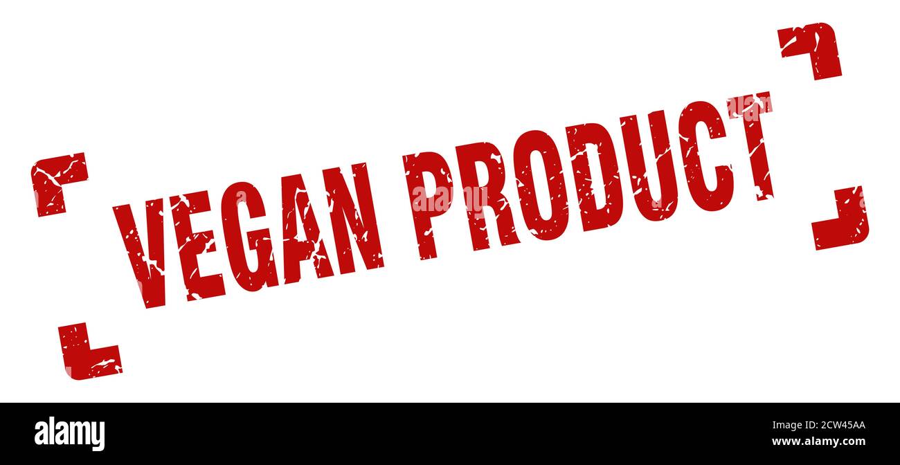vegan product stamp. square grunge sign on white background Stock ...
