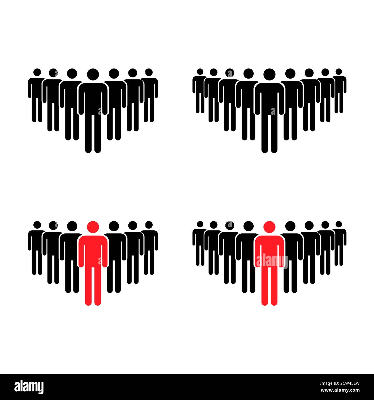 Grouping people collection flat icon isolated on white background ...