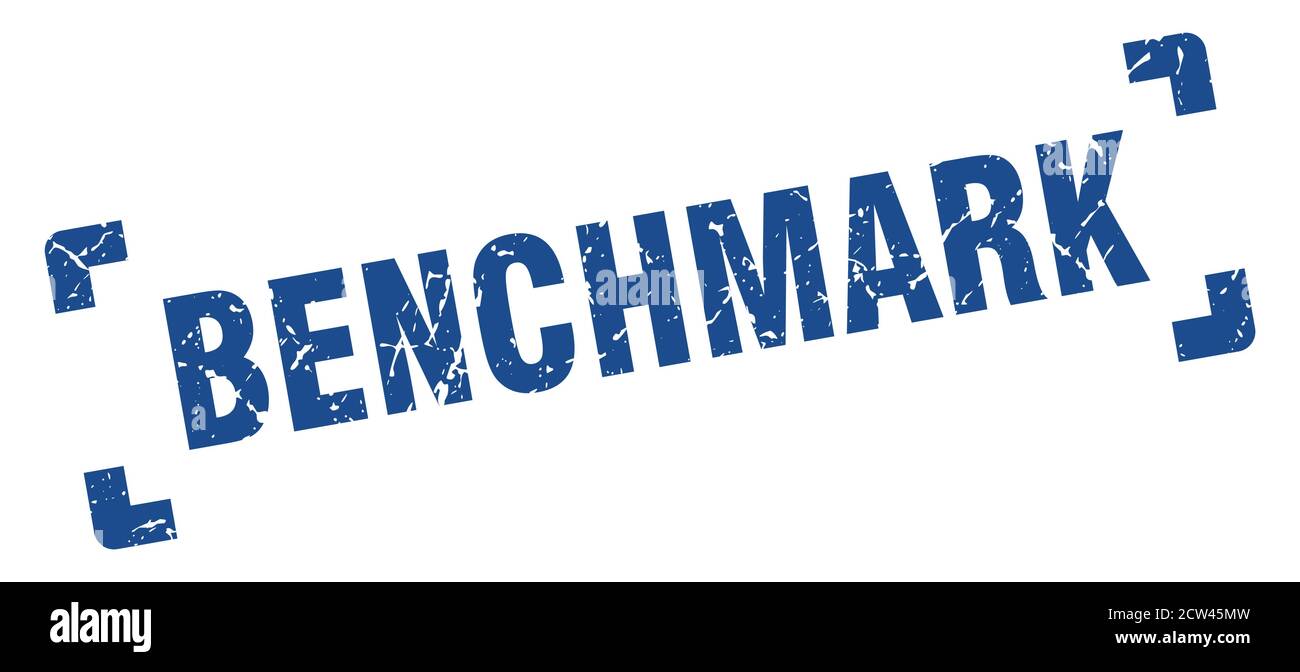benchmark stamp. square grunge sign on white background Stock Vector