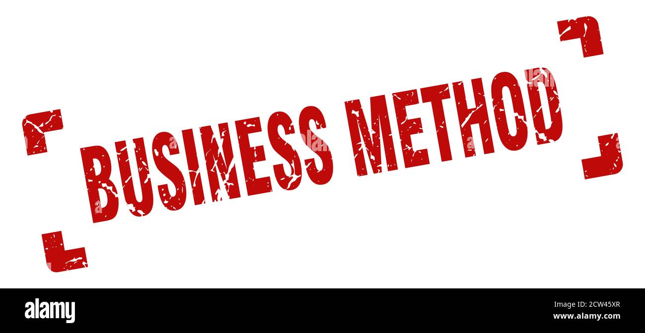 Money Method Stamp business method stamp. square grunge sign on white background Stock ...
