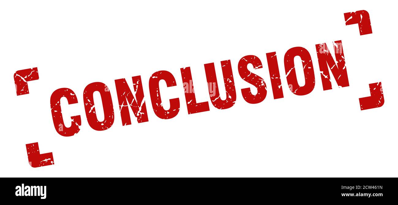 conclusion stamp. square grunge sign on white background Stock Vector ...