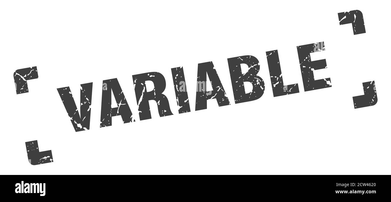 variable stamp. square grunge sign on white background Stock Vector ...