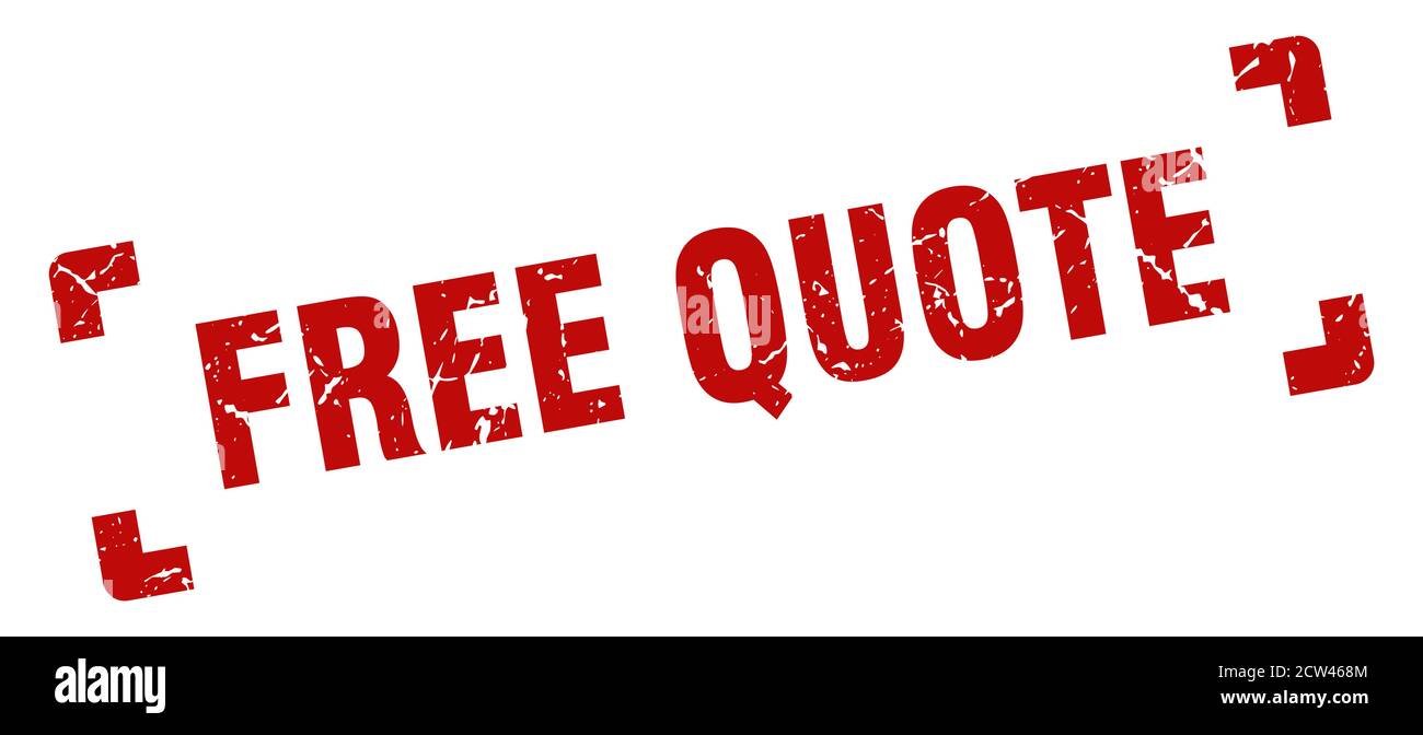 free quote stamp. square grunge sign on white background Stock Vector ...
