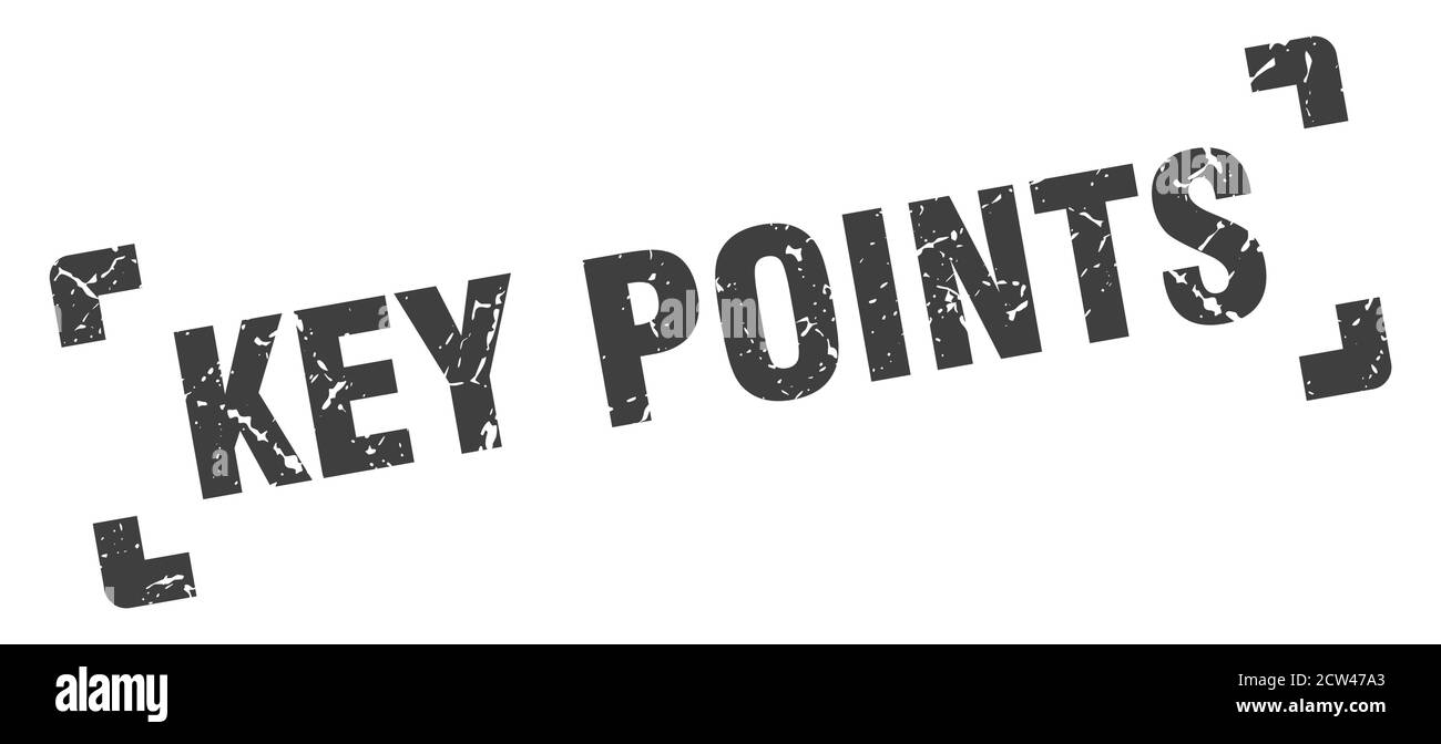 key points stamp. square grunge sign on white background Stock Vector