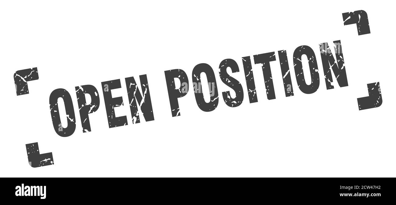 Open Psition open position stamp. square grunge sign on white background Stock ...