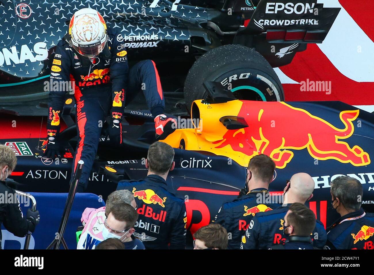 Sochi Russia 27th Sep Red Bull Racing F1 Team Driver Max Verstappen Of The Netherlands 2nd Placed After The Race At The Formula One Russian Grand Prix At The Sochi Sochi Russia 27th Sep Red Bull Racing F1 Team Driver Max Verstappen Of The Netherlands 2nd Placed After The Race At The Formula One Russian Grand Prix At The Sochi