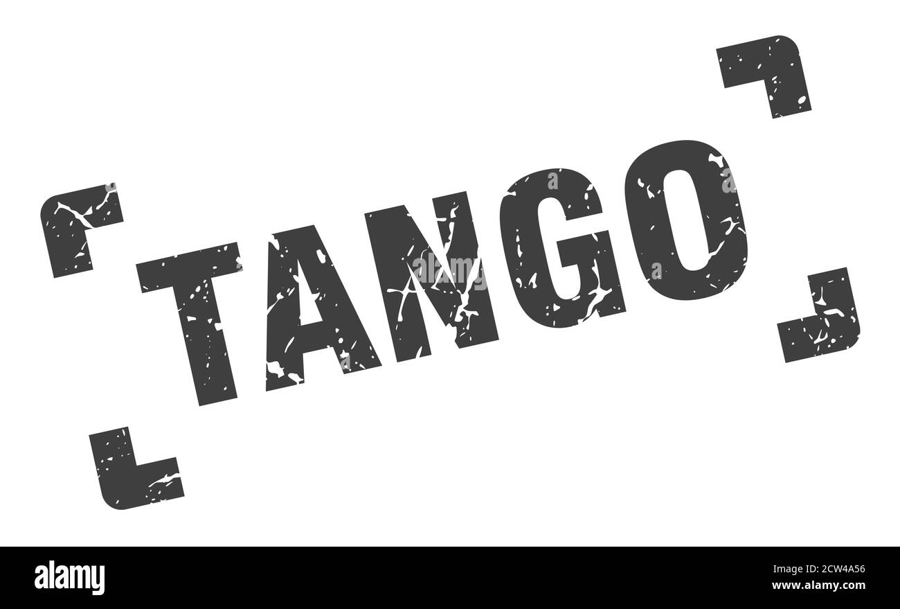 tango stamp. square grunge sign on white background Stock Vector Image ...