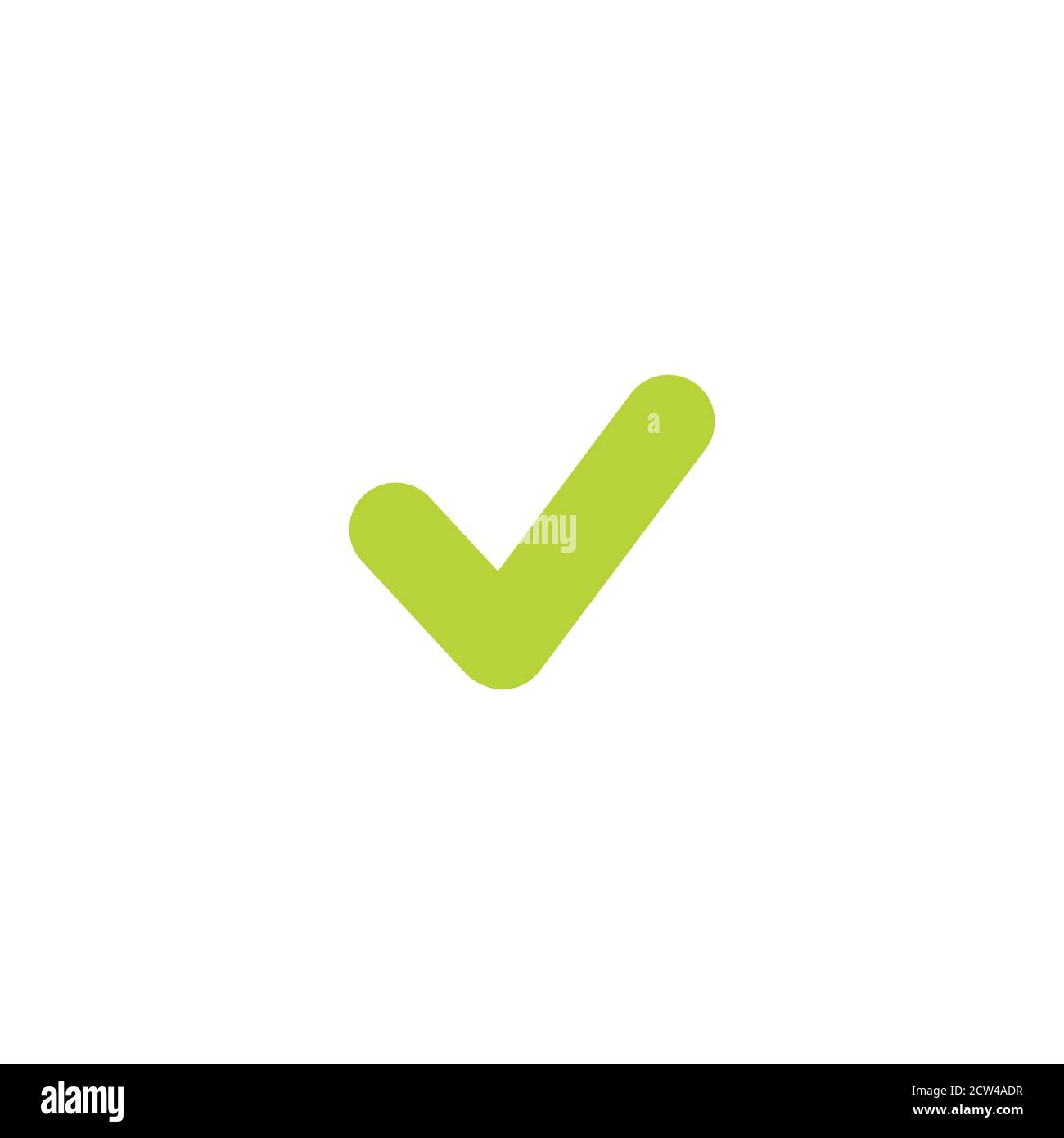 Green double checking icon, double tick, check mark. Flat done