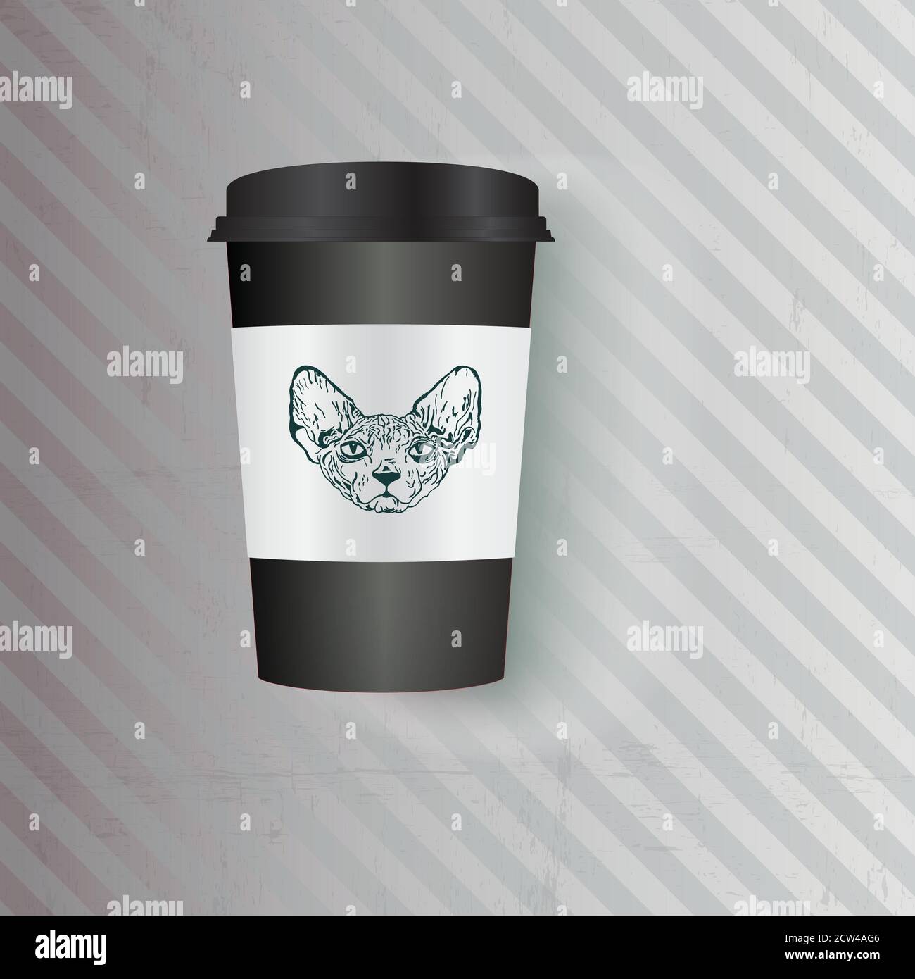 Coffee Cup Vector Template: Vector Illustration Stock Vector