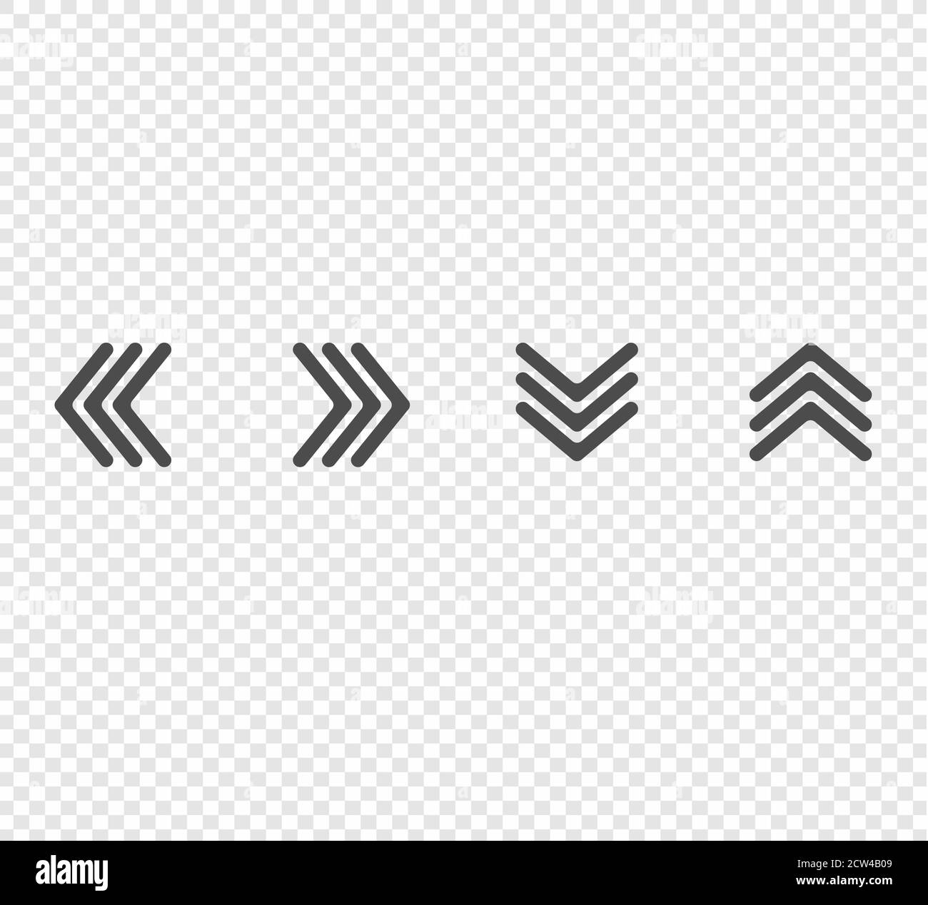 Arrows icons set. arrows guiding set on transparent background Stock Vector
