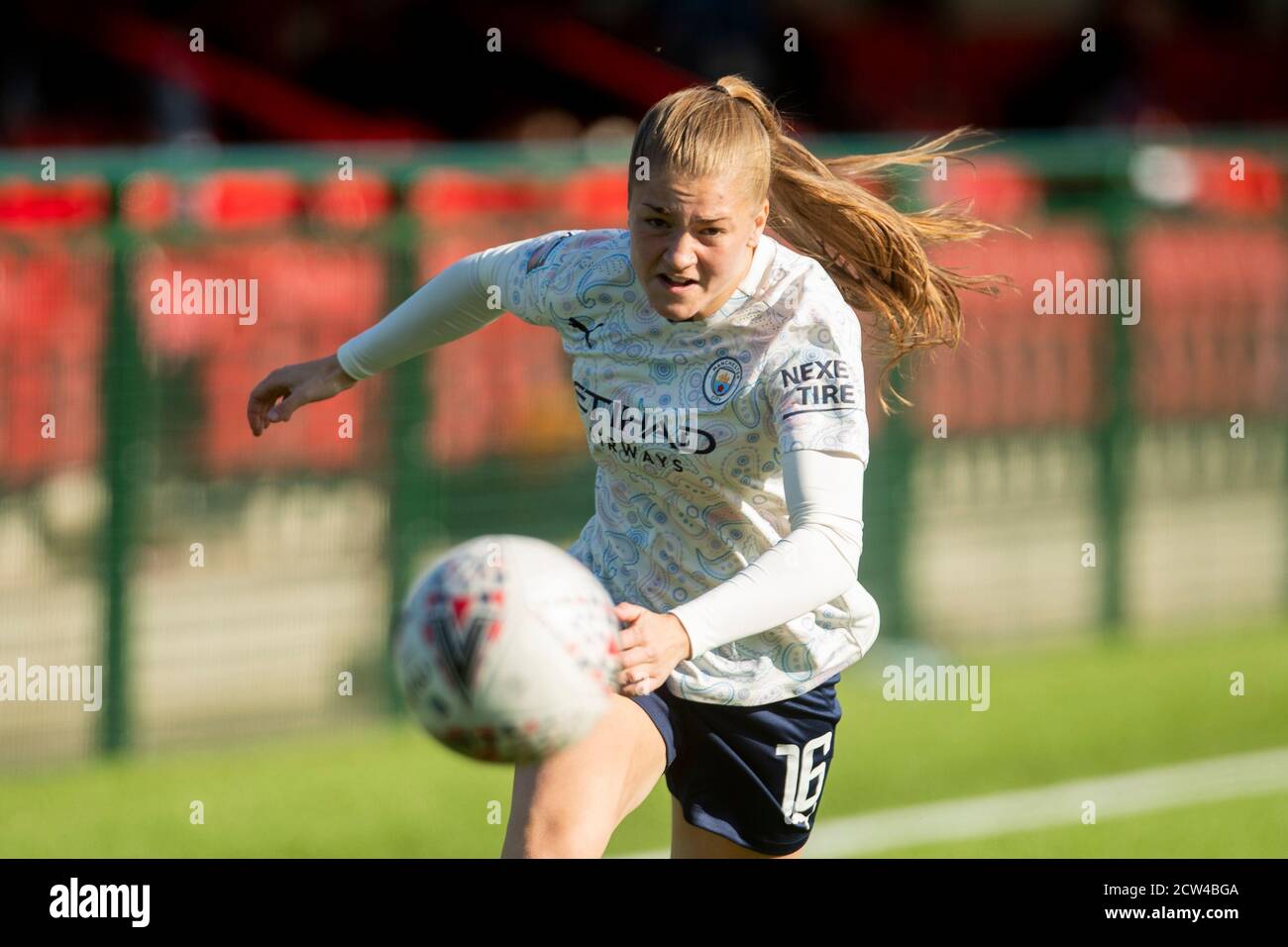 LOUGHBOROUGH, ENGLAND. SEPT 27TH 2020 Jess Park of Manchester City Ladies during the Vitality Women's FA Cup match between Leicester City and Manchester City at Farley Way Stadium, Quorn, Loughborough on Sunday 27th September 2020. (Credit: Leila Coker | MI News) Credit: MI News & Sport /Alamy Live News Stock Photo