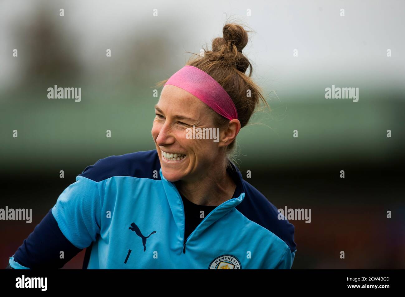 LOUGHBOROUGH, ENGLAND. SEPT 27TH 2020 Karen Bardsley of Manchester City Ladies during the Vitality Women's FA Cup match between Leicester City and Manchester City at Farley Way Stadium, Quorn, Loughborough on Sunday 27th September 2020. (Credit: Leila Coker | MI News) Credit: MI News & Sport /Alamy Live News Stock Photo