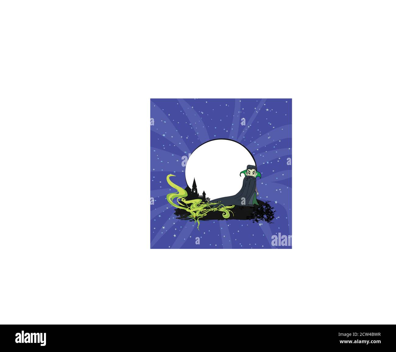 Vampire Night Halloween Card Stock Vector