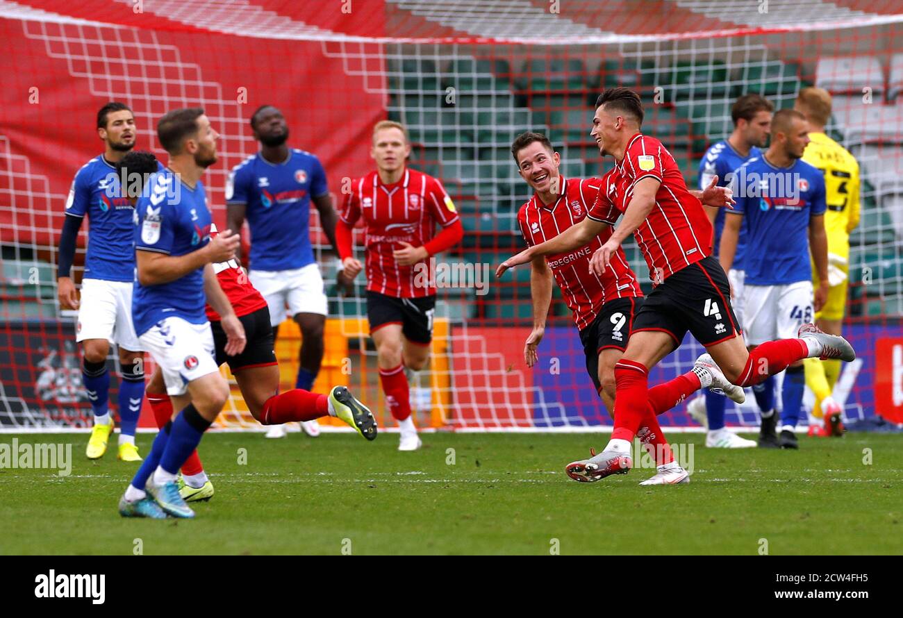 Soccer Football League One Lincoln City V Charlton Athletic Sincil Bank Lincoln Britain September 27 2020
