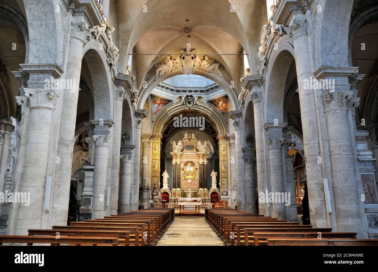 italy, rome, church of santa maria del popolo interior Stock Photo
